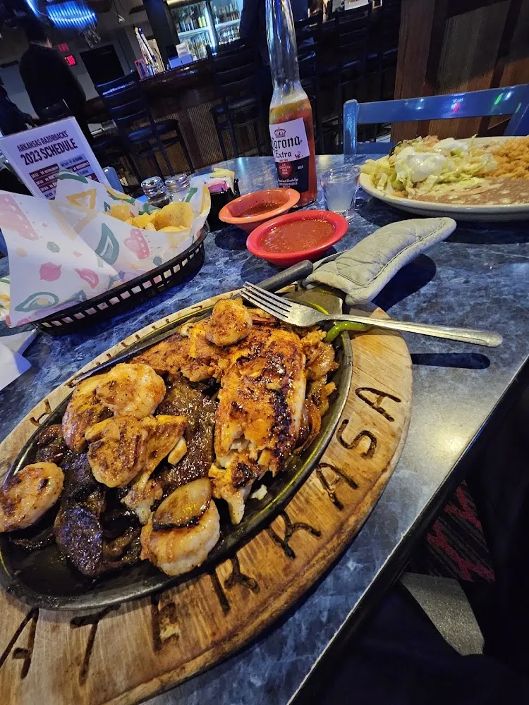 Shrimp Steak and Chicken Fajitas